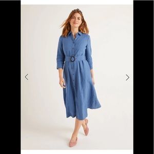 Boden Olivia Linen Shirt Dress NWOT